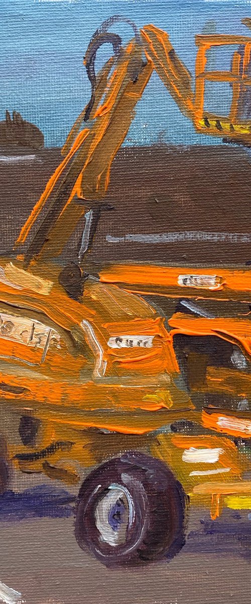 Orange lift. Plein air by Dmitry Fedorov