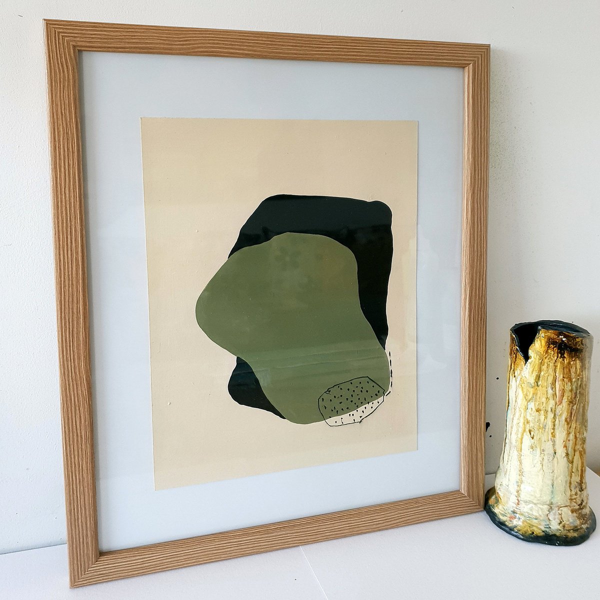 Abstract Acrylic Painting By Iulia Paun, 13 X 17, Sediments No. 2, Original Artwork