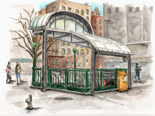 Franklin Street Station (South View), TriBeCa, NYC by Peter Koval