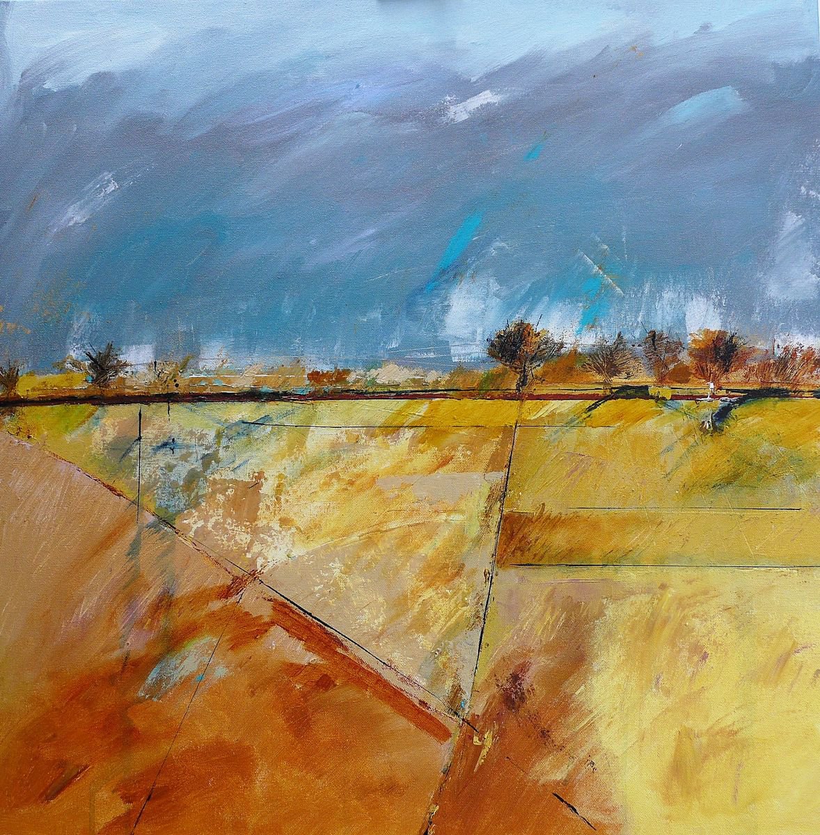 Horizon line Acrylic painting by Peter Park Artfinder