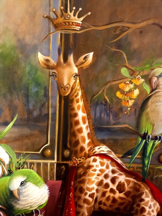 Call me " your royal highness" - original acrylic on canvas- 70 x 50cm / 20 x 27.5 inches