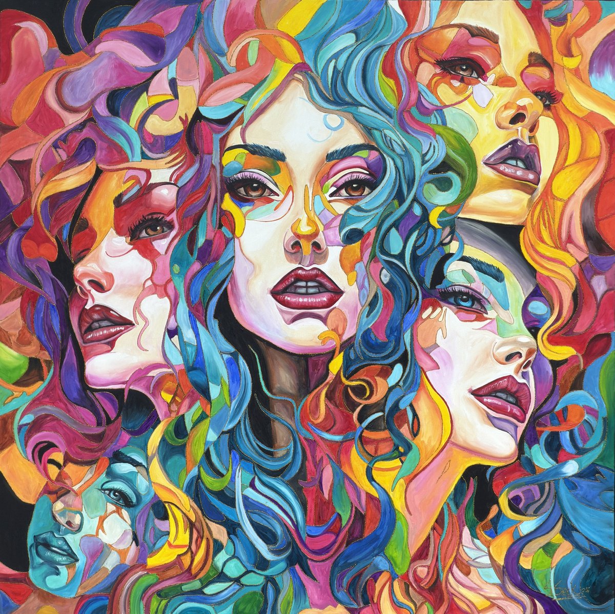 Hydra Xxi By Sabrina Seck, 47 X 47, Artwork For Sale On Artfinder