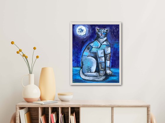 Moonlight cat