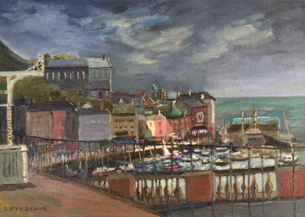 Impressionistic Cityscapes Oil Painting By Julian Lovegrove Art, 14 X 10", Afternoon Sunlight, Ramsgate, Original Artwork