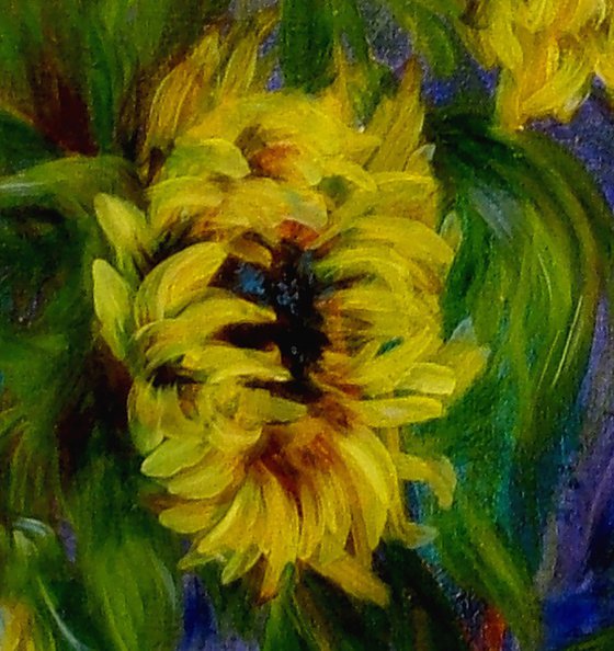 Sunflowers at Dusk