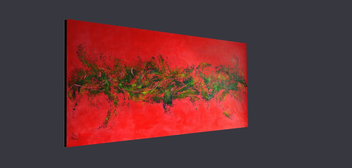 RAINFOREST. XXL .91x190 centimeters. by Thierry Vobmann. Abstract .