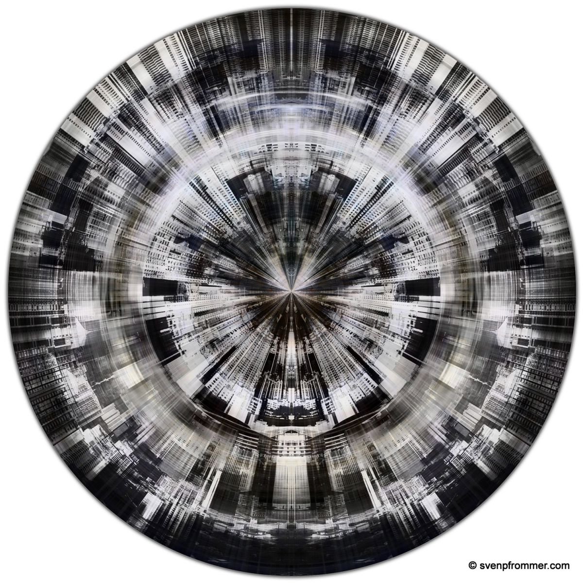 Abstract Cityscapes Photograph By Sven Pfrommer, 39 X 39", Hong Kong Fragments Iv, Original Artwork