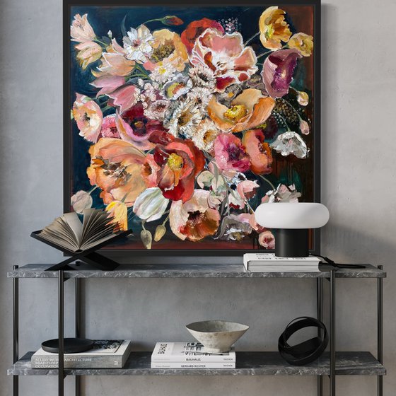 FLORAL WEAVE -original painting on canvas