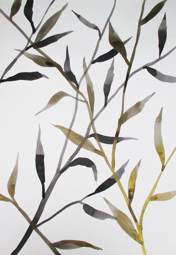 Branches with leaves - Set of 2