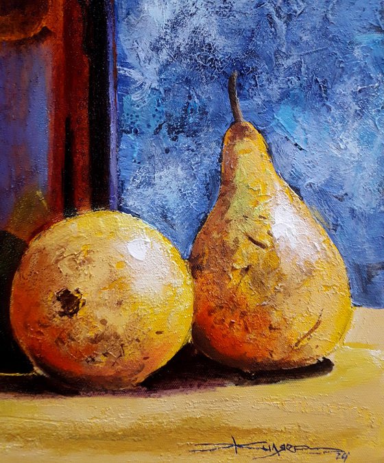 Still life with pears