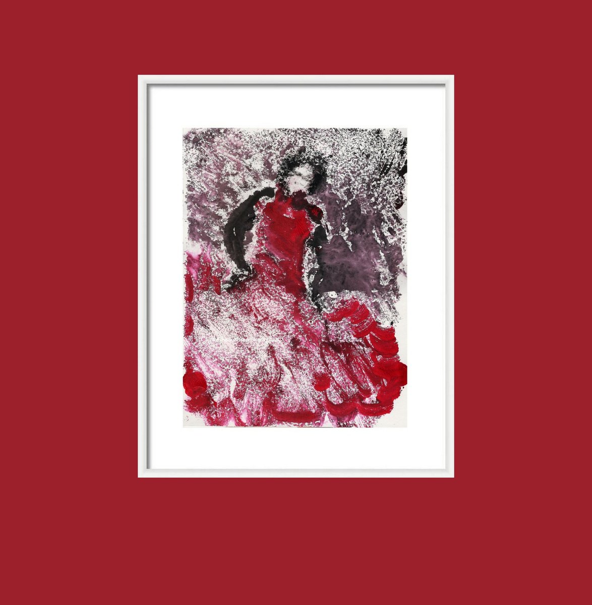 Expressive Portrait Limited Edition Print By Asha Shenoy, 8 X 11, Spanish Flamenco Dancer, Original Artwork