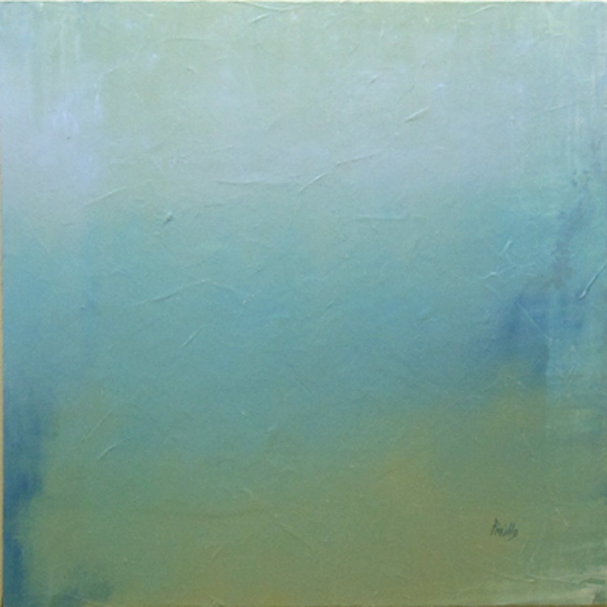 Organic Abstract Acrylic Painting By Joseph Piccillo, 24 X 24, Blue #3 Key West, Original Artwork