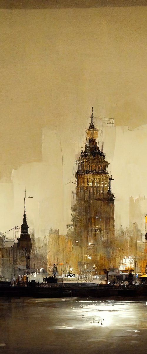 Digital Painting " Abstract London" v1 by Yulia Schuster