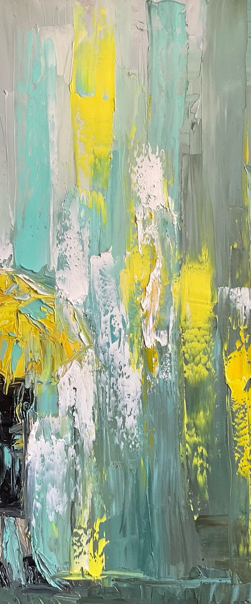 Yellow umbrella by Mariia Hyhar
