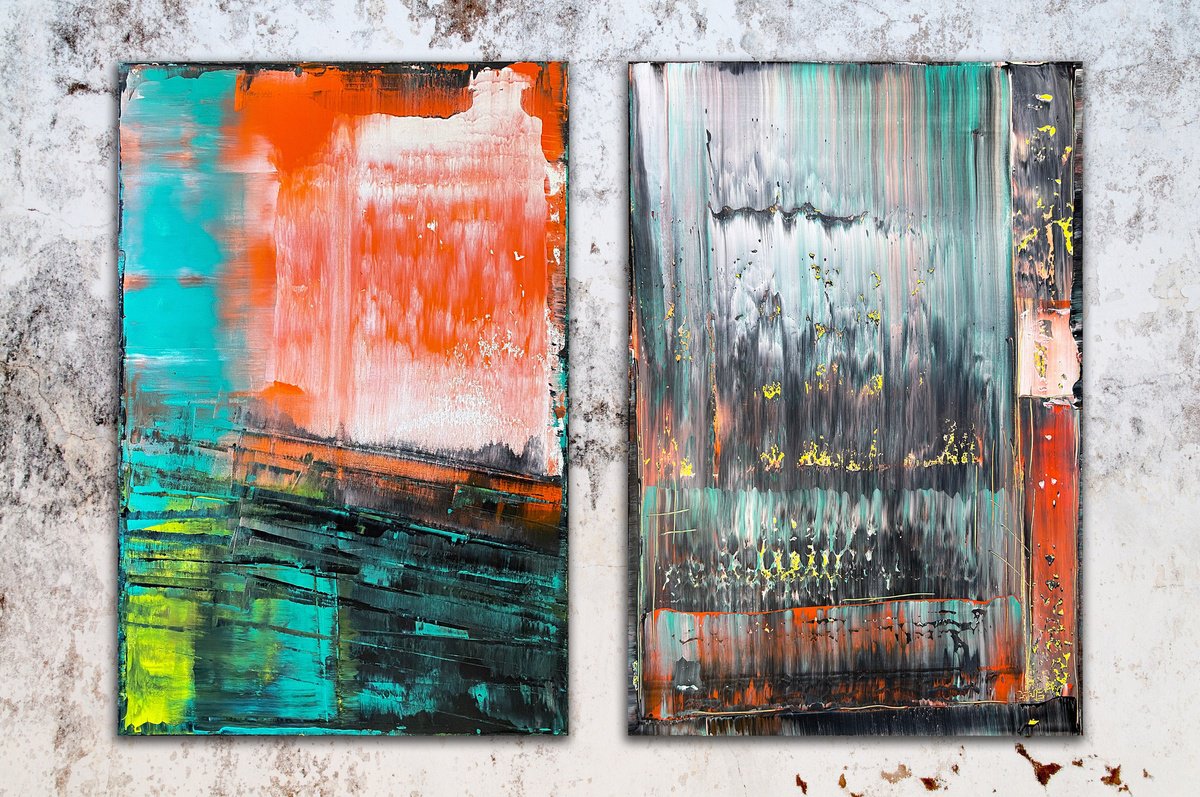 Expressive Abstract Acrylic Painting By Preston M. Smith (Pms), 48 X 36", "Mellow Out", Original Artwork