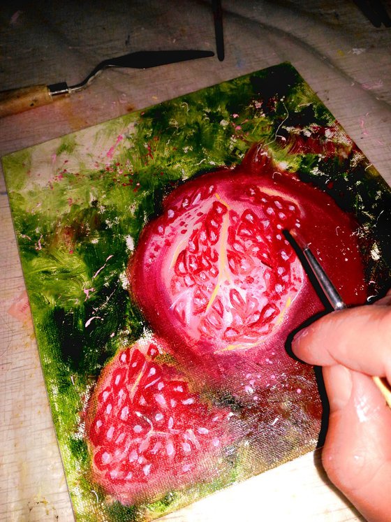 Pomegranate original oil painting