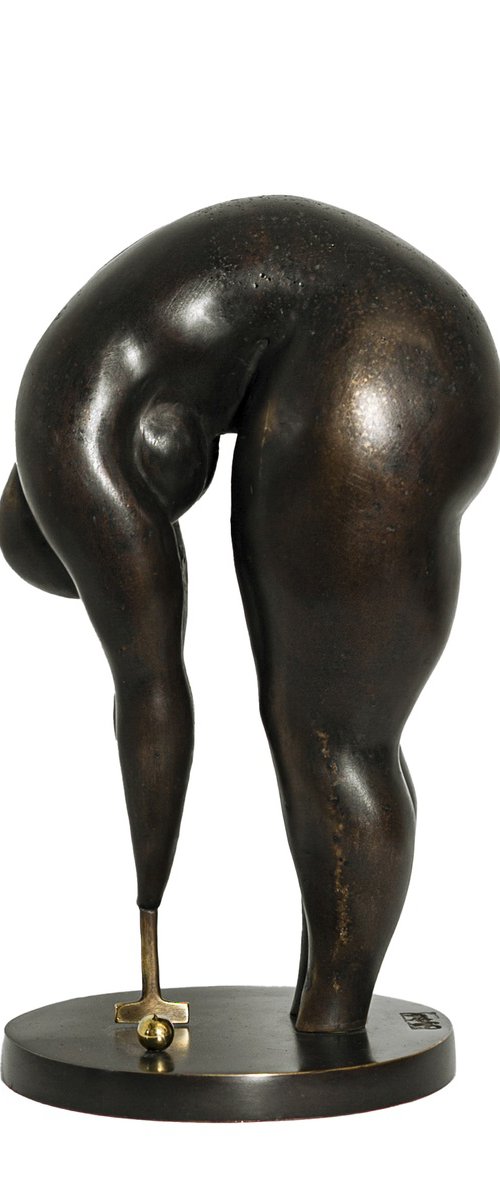 "The Croquet Player" Bronze Sculpture by Veaceslav Jiglitski