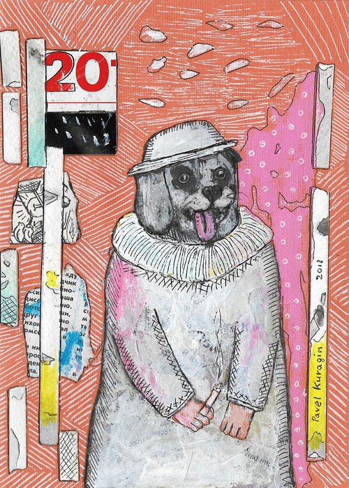 Smoking dog #4 by Pavel Kuragin