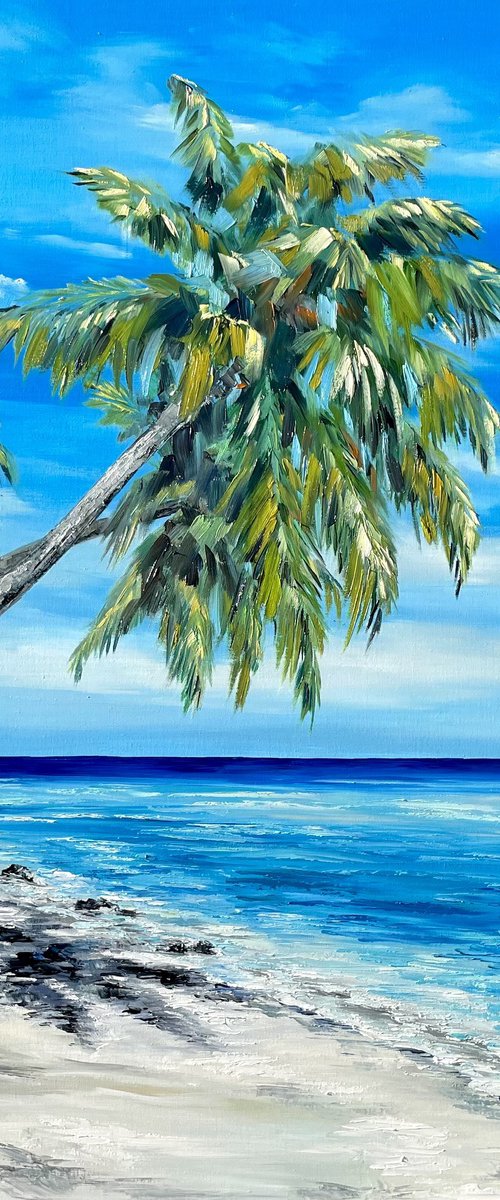 Maldives, 80 x 80 cm by Tanya Stefanovich