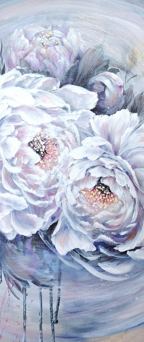 Embrace of peonies. Original. by Elena Pertceva