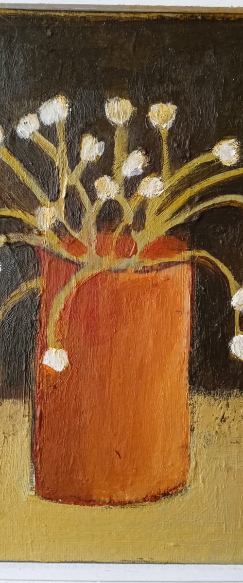 Flowers in a Terracotta Pot by Fiona Philipps