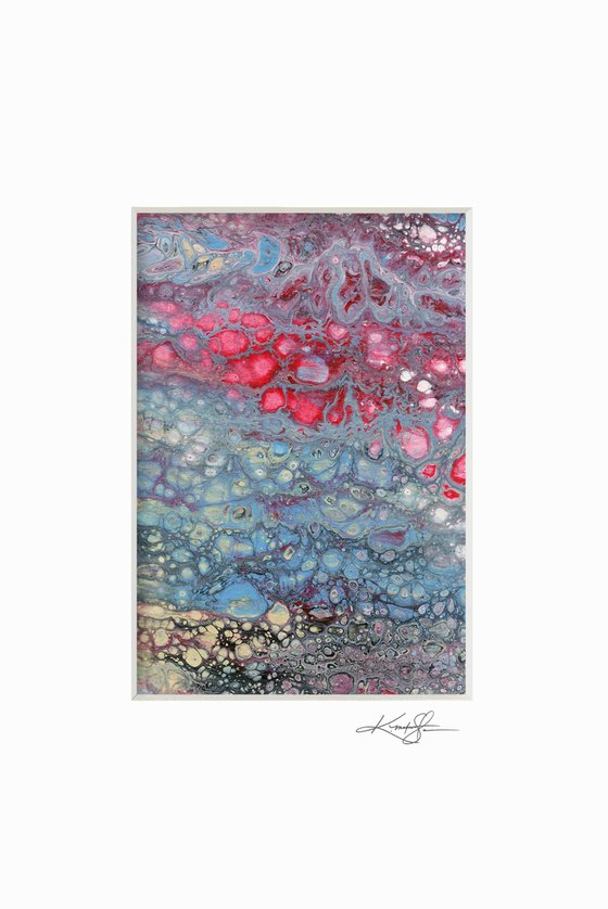 Abstract Dreams Collection 4 - 3 Small Matted paintings by Kathy Morton Stanion