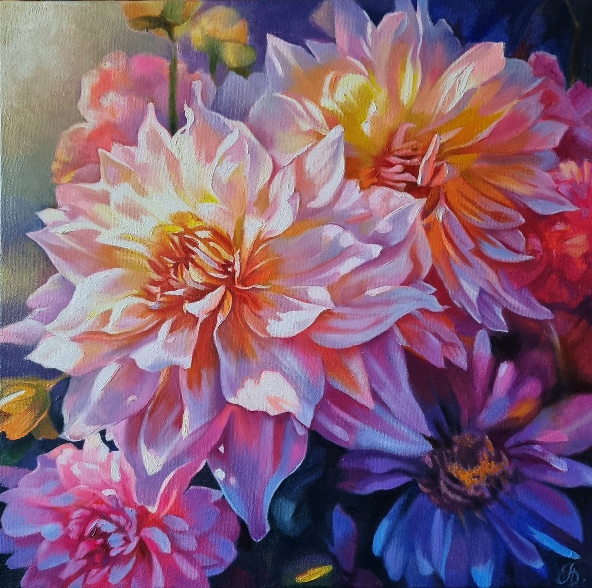 "Dream about flowers No. 4." flowers impressionism 2023 Oil painting by Anna Bessonova (Kotelnik