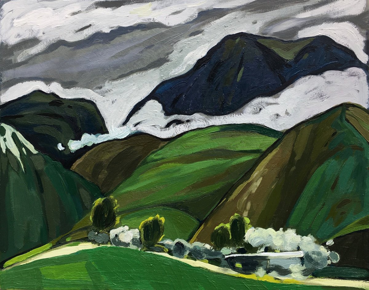 Impressionistic Landscape Oil Painting By Raffi Ghazaryan, 20 X 16",