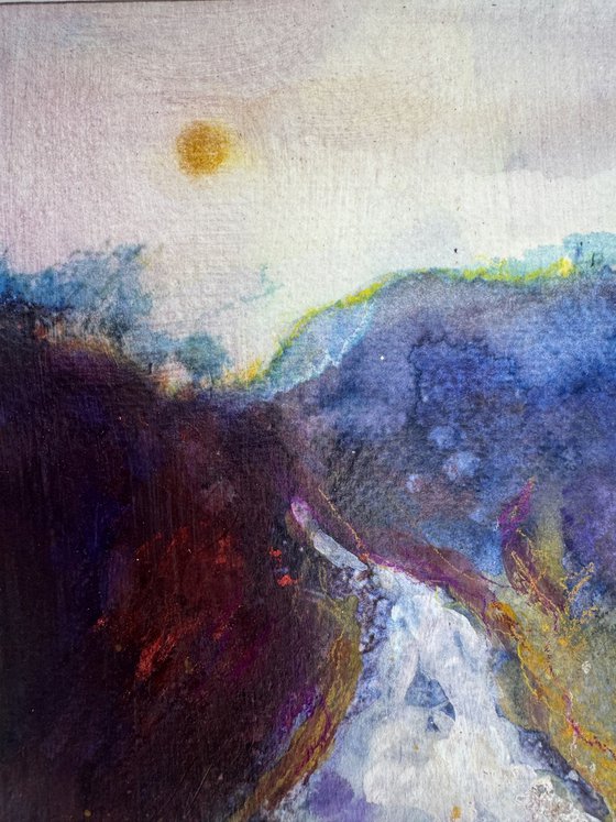 Hazy Sunrise over valley