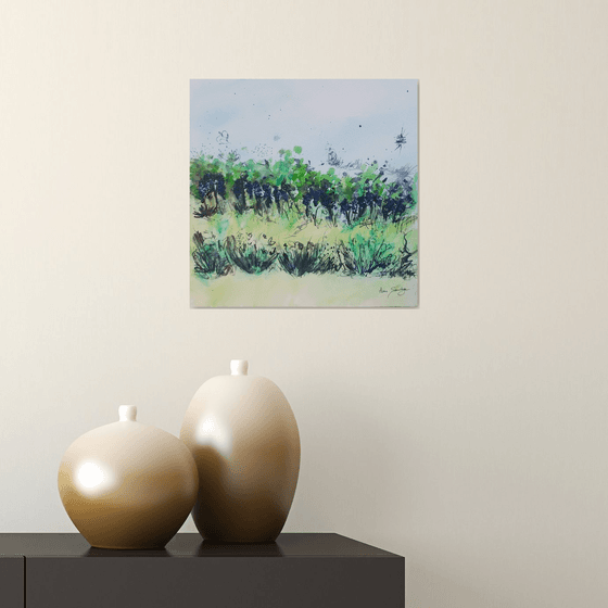 Les vignes - Watercolour
