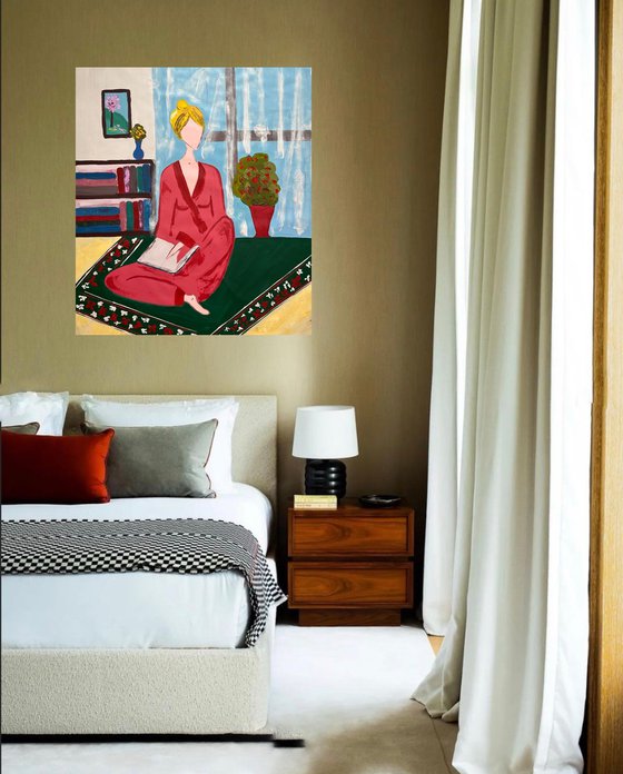 Reading Woman Original Painting