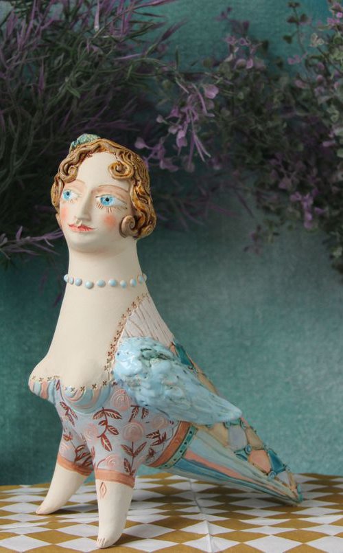 Mystic Bird. Ceramic sculpture by Elya Yalonetski