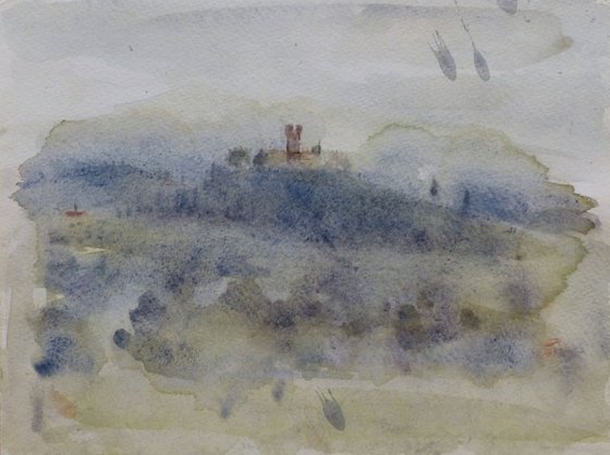 Castle on the Hill, 24x18 cm