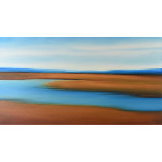 River's Journey - Colorful Abstract Landscape