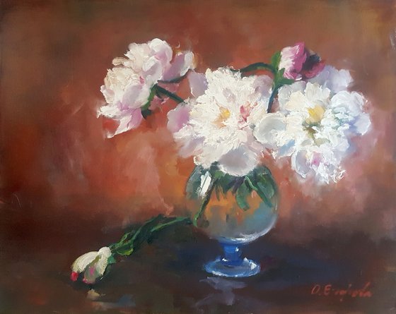 Three peonies