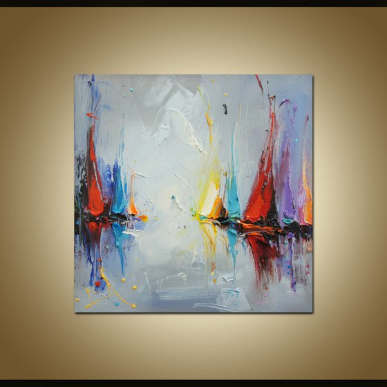 Abstract Sea , Abstract Oil Painting on Canvas