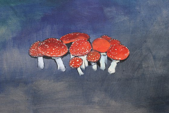 Young Family of Fly Agarics