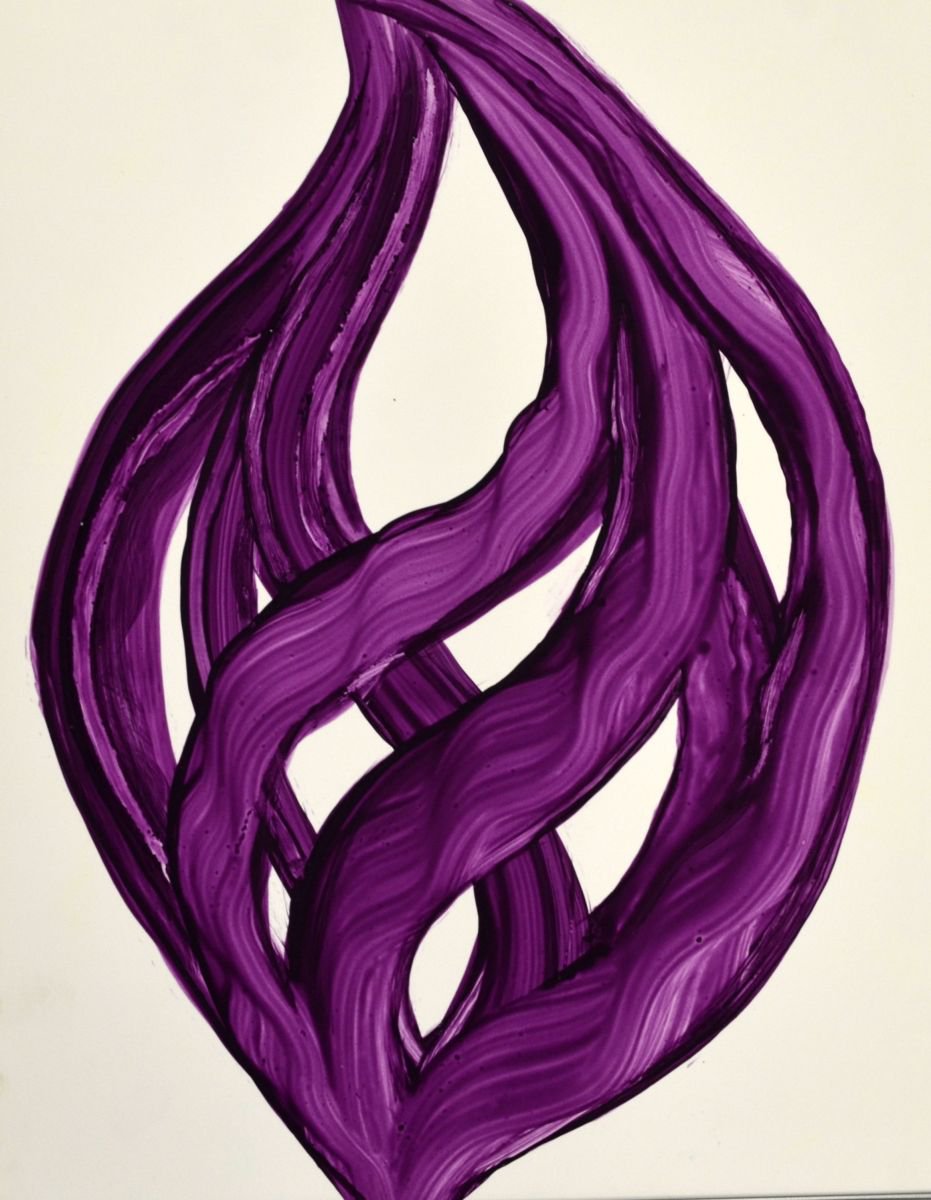 Ribbons of Love Purple abstract by Manjiri Kanvinde