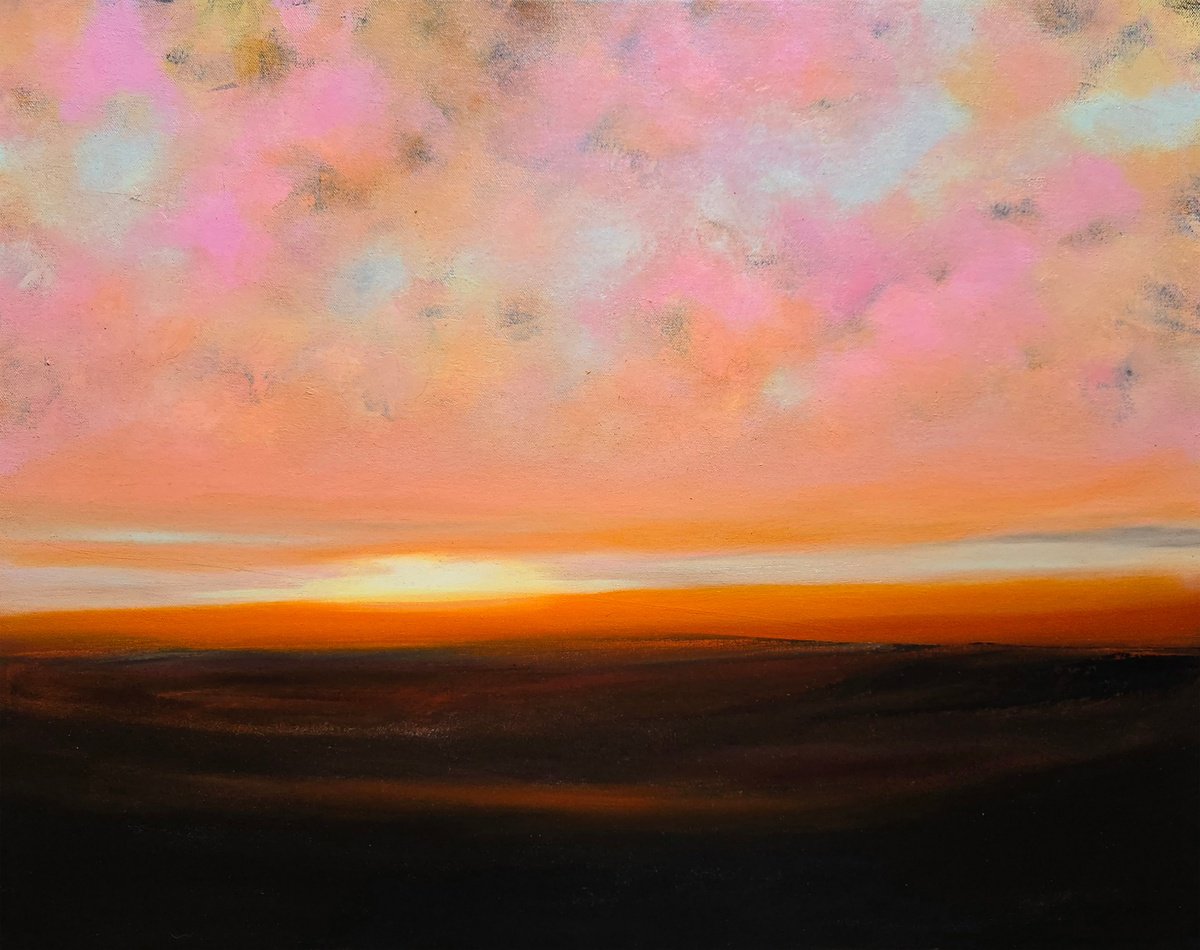 Impressionistic Landscape Oil Painting By Faith Patterson, 28 X 22, Morning Grace, Original Artwork