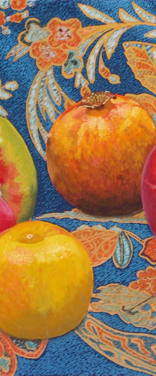 Fruit on Fabric by Richard Gibson