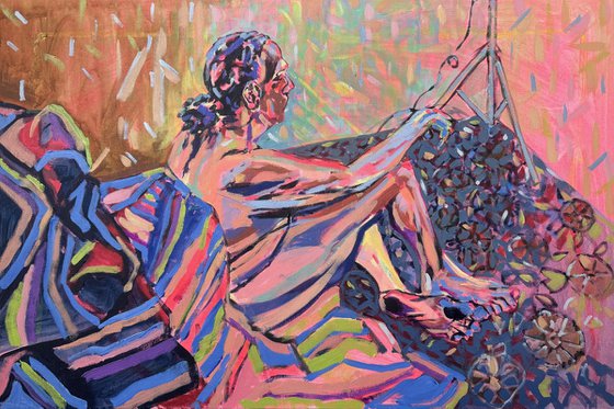 Shimmering Nude Relaxing