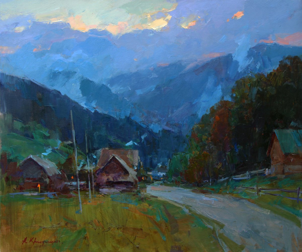 Evening in the Mountains by Aleksandr  Kryushyn