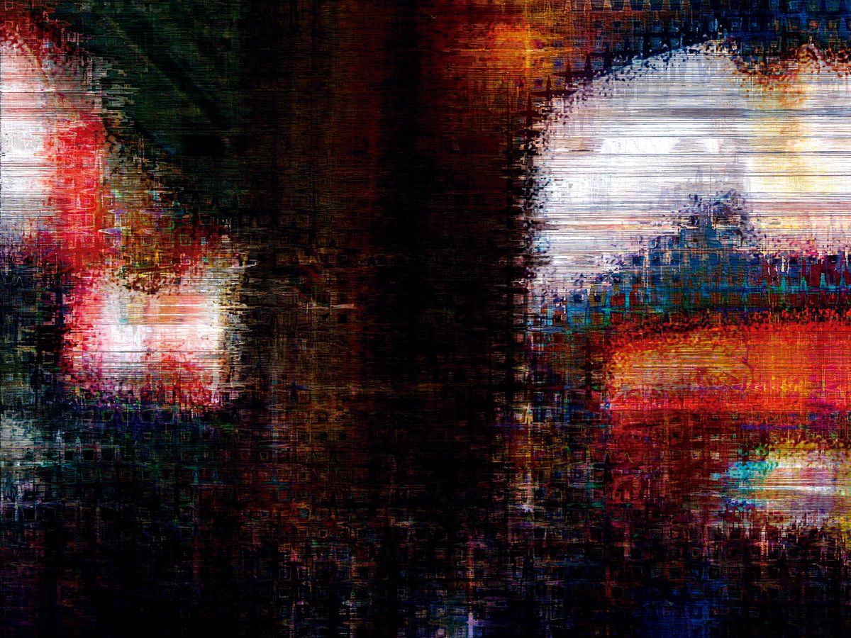 Abstract Cityscapes Print By Javier Diaz, 79 X 60, Estructuras Lumi?nicas 17/Original Artwork, Original Artwork