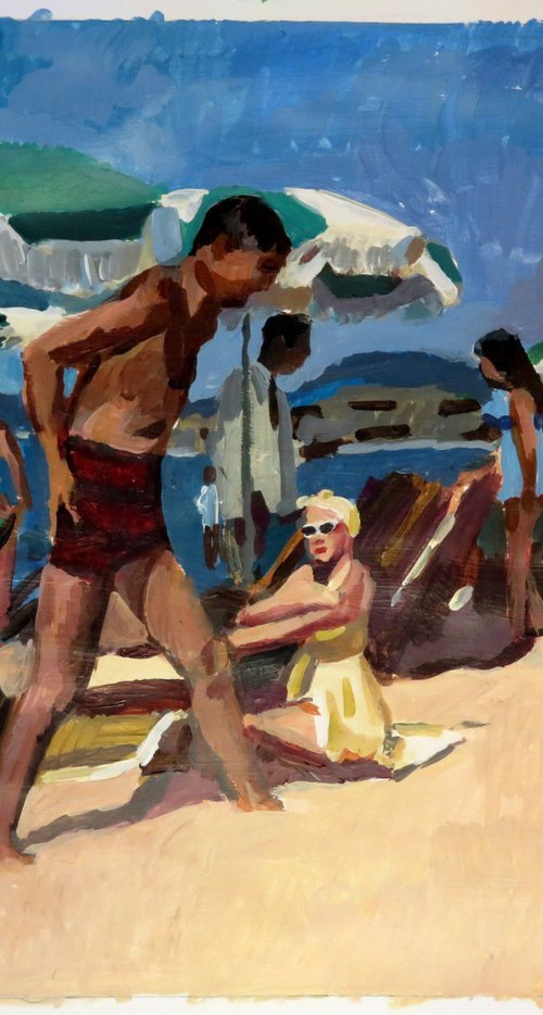 John Robie on the beach by Stephen Abela