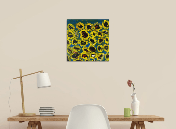 Blooming sunflowers 4