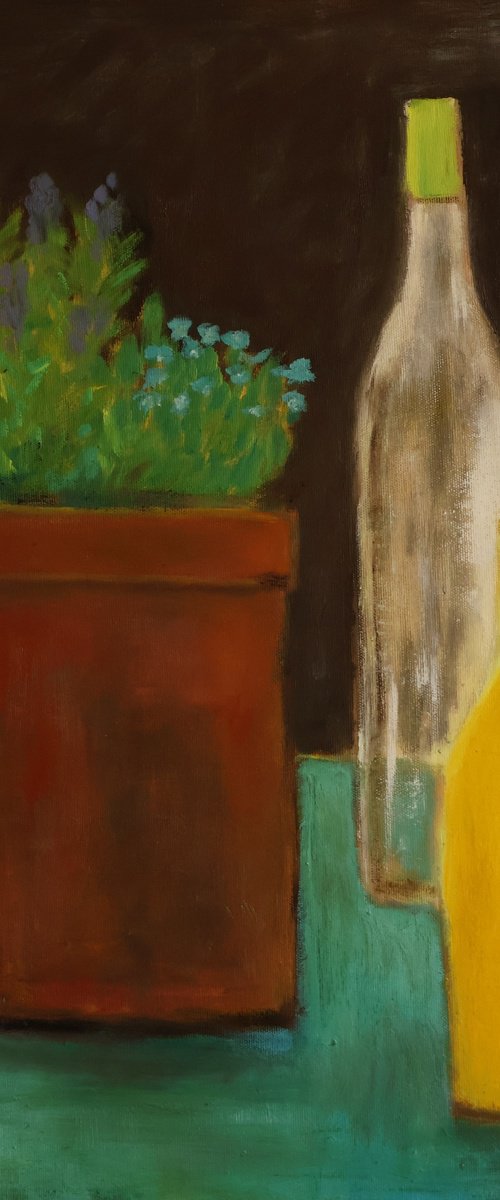 Still life with a lavender pot by Elena Zapassky