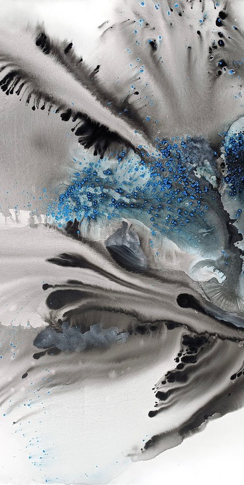 Nature 432 — Abstract Cobalt Wing by Muriel Napoli