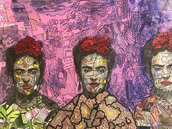 Three portraits of Frida #2