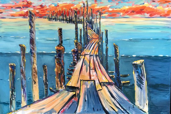 Pier to infinity, 150 x 100