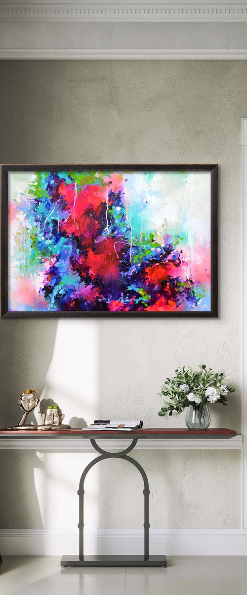 Fresh Moods 118 - 100x70 Abstract Painting by Soos Roxana Gabriela